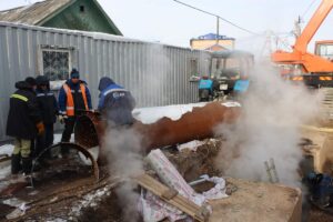 прорыв теплотрассы сегодня в Хабаровске